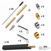 Pack de 10 mécanismes 7mm PRO personnalisables + 10 étuis