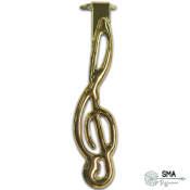 Barette 7mm thème Musique OR 24k