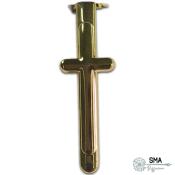 Barette 7mm thème Religieux OR 24k