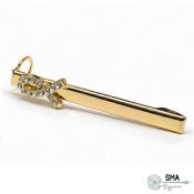Barette  7mm Ligue Contre le Cancer OR 24k