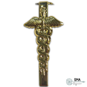 Barette 7mm thème Médical OR 24k